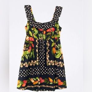 Farm Rio Cocoa Paradise Ruffle Mini Dress